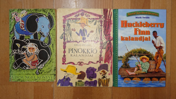 3 klasszikus ifj�s�gi k�nyv: A Dzsungel k�nyve, Huckleberry Finn kalandjai, Pinokki� kalandjai