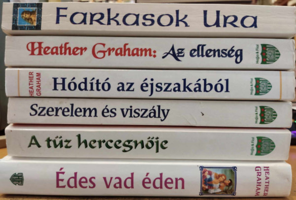 6 db Heather Graham: des vad den; A tz hercegnje; Szerelem s viszly; Hdt az jszakbl; Az ellensg; Farkasok ura