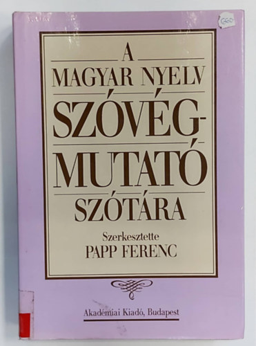 A magyar nyelv szvgmutat sztra
