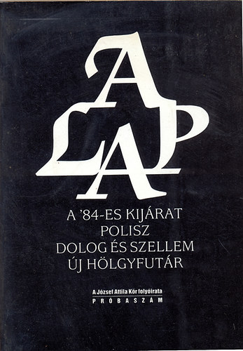 F�szerkeszt�:Csapl�r Vilmos - A lap.A'84-es kij�rat,Polisz,Dolog �s szellem,Uj h�lgyfut�r