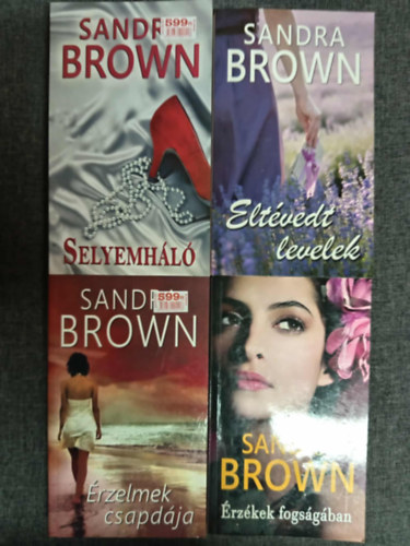 (4db) Sandra Brown Romantikus knyvcsomag: Selyemhl / Eltved levelek / rzelmek csapdja / rzkek fogsgban