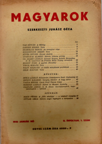 Magyarok 1946 janurtl-augsztusig ( II. vfolyam 1-8. szmig  7 ktetben )