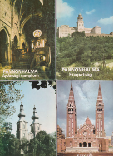 4 db T�jak, Korok, M�zeumok Kisk�nyvt�ra: M�riap�cs Kegytemplom 103 + Szeged Fogadalmi templom 217 + Pannonhalma Ap�ts�gi templom 14 + Pannonhalma F�ap�ts�g 13