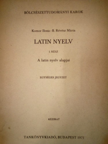 Latin nyelv I-II.