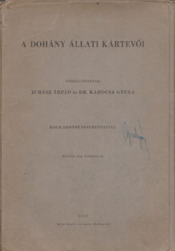 A doh�ny �llati k�rtev�i