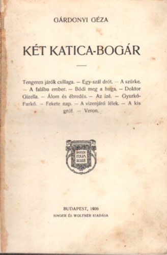 Kt katica-bogr 1. kiads