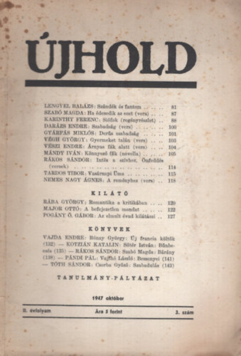 �jhold - II. �vfolyam 3. sz�m - 1947 okt�ber