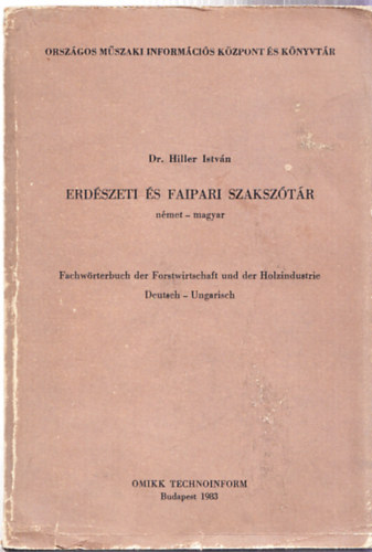 Erdszeti s faipari szaksztr (nmet-magyar)
