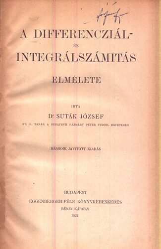 A differenczil- s integrlszmts elmlete