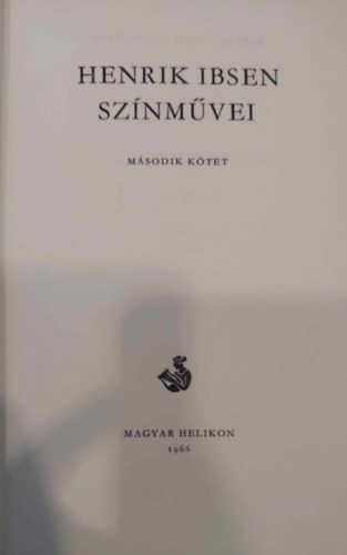 Henrik Ibsen sznmvei II.