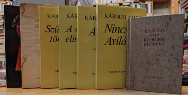 7 db Kroly Amy: A nyl feje; A szobrok elindulnak; Kulcslyuk-lra; Nincs t Avilba; Requiem lkrt; Pakli krtya; Szletsem trtnete