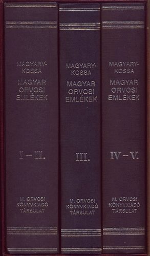 Magyar Orvosi Emlkek I-V. (3 ktetben, reprint)