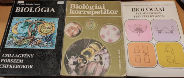 3 db Biolgia (Csillagfny, porszem, csipkebokor) + Biolgiai korrepetitor + Biolgiai feladatsorok felvtelizknek
