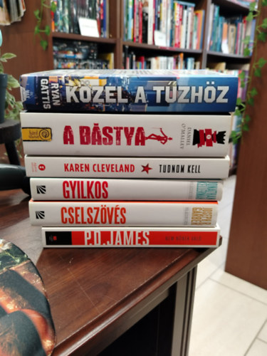 K�NYVMENT� AJ�NLAT, 6 DB. KRIMIK. K�zel a t�zh�z, A b�stya, Tudnom kell, Gyilkos, Cselsz�v�s, Nem n�knek val�.