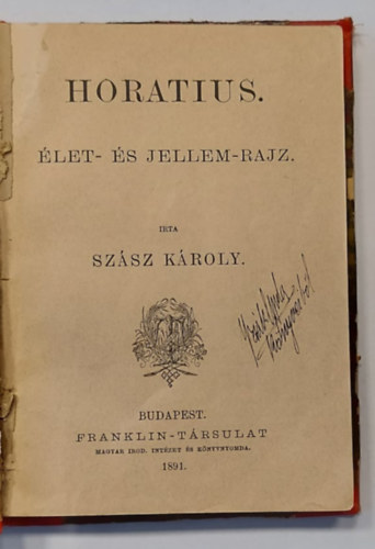 Horatius - let- s jellem-rajz