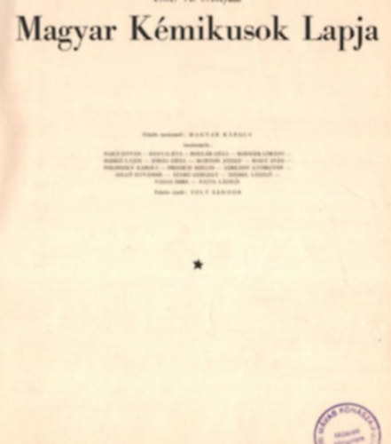 Magyar Kmikusok Lapja VIII. vfolyam egybektve