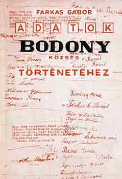 Adatok Bodony kzsg trtnethez