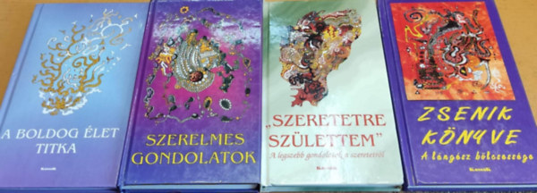 A boldog let titka; Szerelmes gondolatok; "Szeretetre szlettem";Zsenik knyve: A lngsz blcsessge (4 ktet, kisalak ktet)