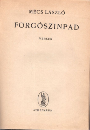 Forg�szinpad - versek( sz�mozott , 189. sz. p�ld�ny )