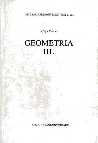 Geometria III.
