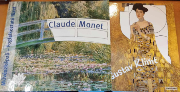 2 db Mvszkpz - Foglalkoztat fzet: Ckaude Monet + Gustav Klimt