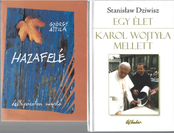 2 db knyv, Gyrgy Attila: Hazafel, Stanislaw Dziwisz: Egy let Karol Wojtyla mellett