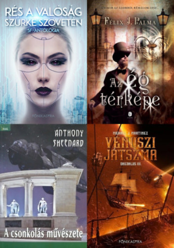 Anthony Sheenard, Demj�n Zs�fia  Fedina L�dia  Antal J�zsef  M�rki Istv�n  Szil�gyi Zolt�n  Heged�s Andr�s  Somogyi Gy�rgy  Bukros Zsolt  Valyon Tam�s  Toochee  Jobb�gyi F�lix J. Palma - 4 db sci-fi k�nyv: Az �g t�rk�pe + A csonkol�s m�v�szete + R�s a val�s�g sz�rke sz�vet�n + V�nuszi j�tszma