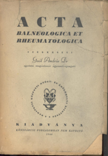 Acta Balneologica et Rheumatologica