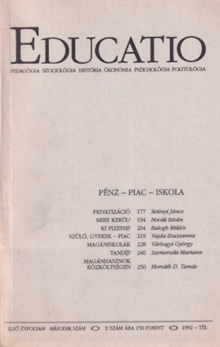 Kozma Tams - Educatio 1992. Tl