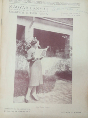 Magyar l�nyok 1940. j�lius 7. 46. �vf. 41. sz�m