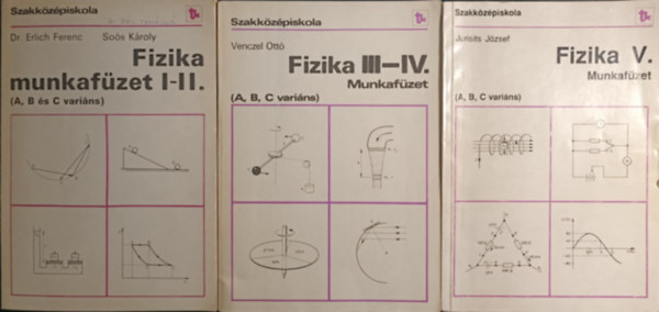 Fizika munkafüzet I-V (A,B, és C variáns) (három kötetben)