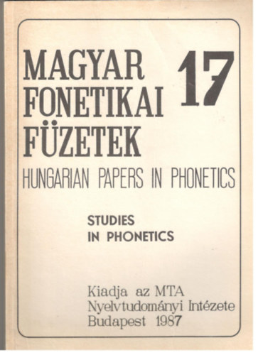 Magyar fonetikai fzetek 17.