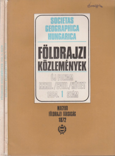 Fldrajzi kzlemnyek 1984/1-2. szm