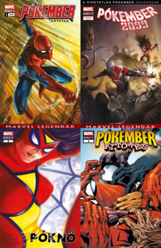 4 db Marvel Kingpin P�kember k�preg�ny: A Hihetetlen P�kember k�l�nsz�m: 2023/2 P�kember 2099 + Marvel Legend�k 01: Kit�r�s + Marvel Legend�k 04: P�kn�: A KARD �gyn�ke + P�kember k�tetek 1.