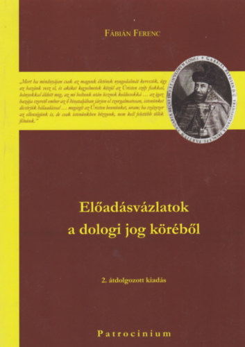 El�ad�sv�zlatok a dologi jog k�r�b�l