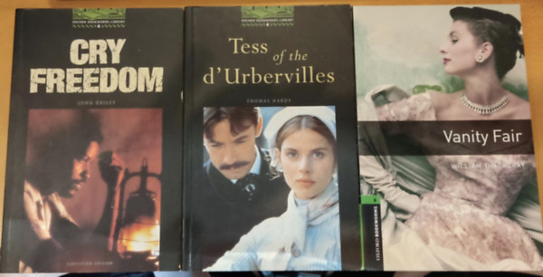 3 db Oxford Bookworms Stage 6: Cry Freedom + Tess of the d'Urbervilles + Vanity Fair