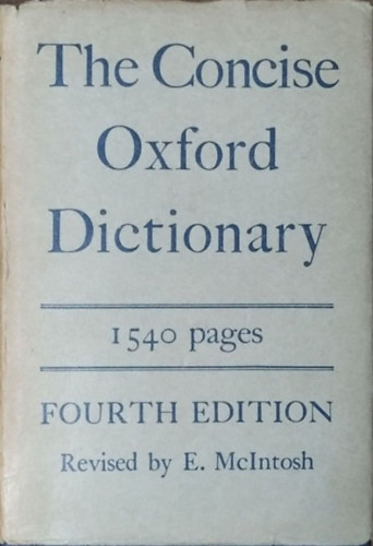 The Concise Oxford Dictionary of Current English