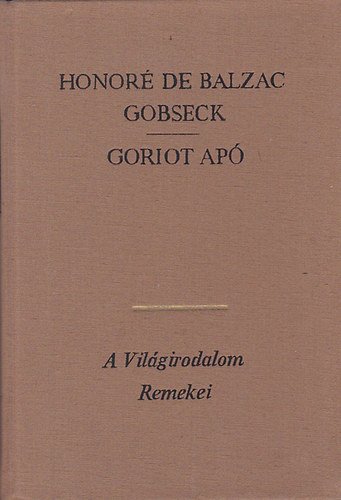 Gobseck - Goriot ap