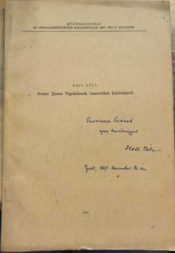 Arany Jnos Npdalnak ismeretlen kziratrl