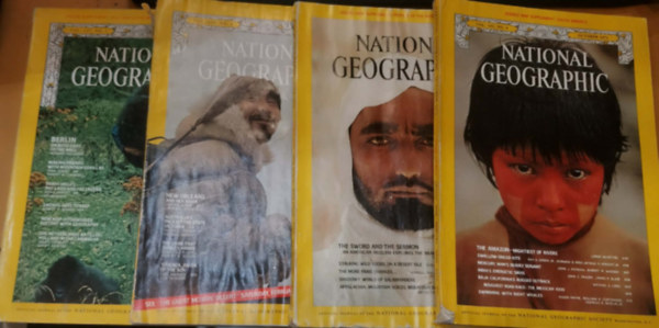 4 db National Geographic, angol nyelv�, sz�rv�ny sz�m!