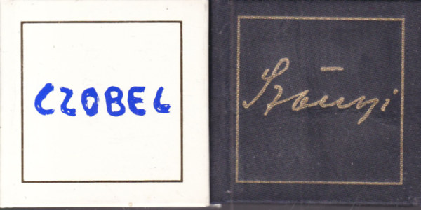 M. V�rhelyi Vanda  (szerk.) - 2 db. minik�nyv (Cz�bel B�la (sz�mozott) + Sz�nyi Istv�n)