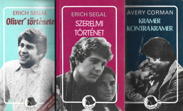 3 db Femina knyv, Erich Segal: Szerelmi trtnet, Erich Segal: Oliver trtnete, Avery Corman: Kramer kontra Kramer
