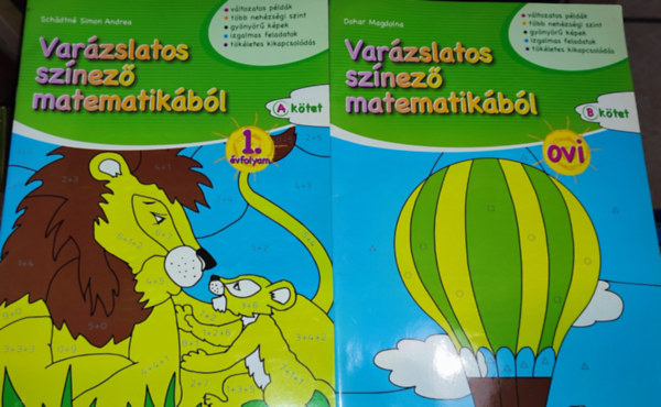 2db Varzslatos sznez matematikbl fzet - Schadtn Simon Andrea-Varzslatos sznez matematikbl-A ktet-1. vfolyam; Dohar Magdolna-Varzslatos sznez matematikbl-B ktet-Ovi