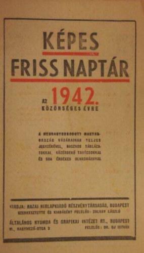 Kpes Friss Naptr az 1942. kznsges vre