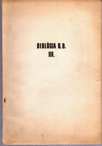 Biol�gia 6. o. III.