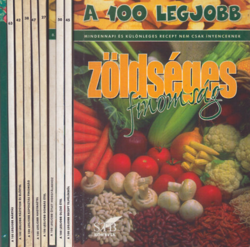 Tbb szerz - 10 db A 100 legjobb sorozatbl: Zldsges finomsg - Recept tejflkbl - tlet hidegtlakhoz - Olcs tel - Kposzts finomsg - Psttom s eltel - Gombs tel - Hagymatel - Mrts - Salta