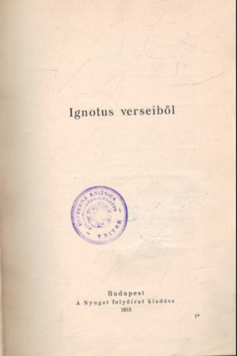 Ignotius verseibl