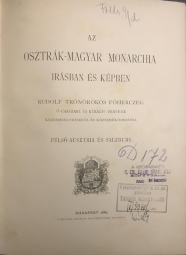 Az Osztrk-Magyar Monarchia rsban s kpben IV. ktet - Fels-Ausztria s Salzburg