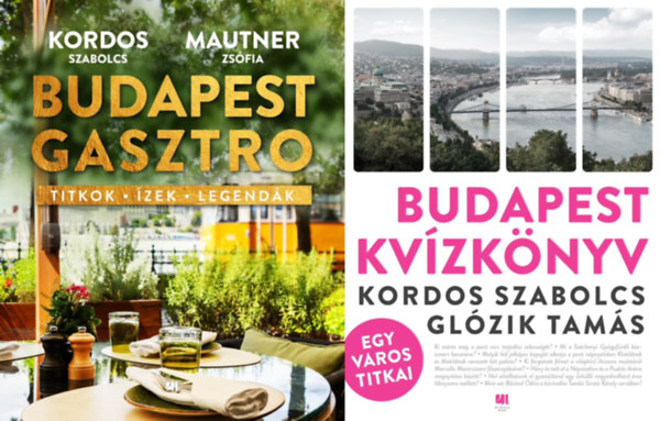 2 db k�nyv Budapest titkair�l: Budapest kv�zk�nyv - Egy v�ros titkai + Budapest gasztro