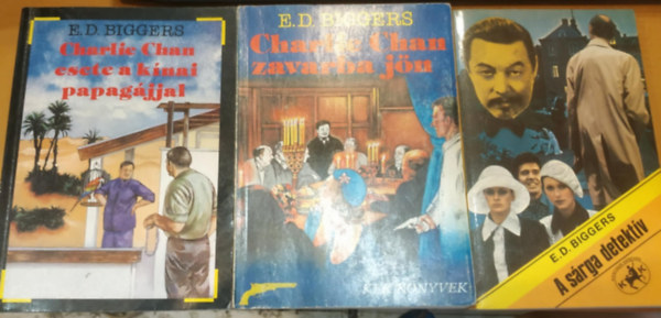 3 db Charlie Chan krimi: A srga detektv + Charlie Chan esete a kina papagjjal + Charlie Chan zavarba jn